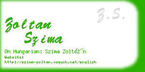 zoltan szima business card